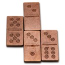 Copper Domino Double Six Set - Traditional Viking Design
