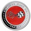 Corvette 1 oz Colorized Silver Radial Emblem Flags w/ TEP