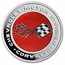 Corvette 1 oz Colorized Silver Radial Emblem Flags w/ TEP