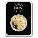 Corvette 1 oz Gold Classic Emblem Flags & Script w/ TEP