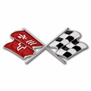 Corvette 1 oz Proof Silver Shaped Flag Emblem