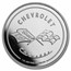 Corvette 1 oz Silver Classic Emblem Flags & Script w/ TEP