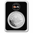 Corvette 1 oz Silver Classic Emblem Flags & Script w/ TEP