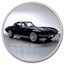 Corvette (1963) Black Stingray 1 oz Colorized Silver w/ TEP