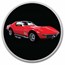 Corvette (1969) Red 1 oz Colorized Silver w/ TEP