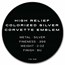 Corvette 2 oz High Relief Silver Colorized Classic Emblem BU
