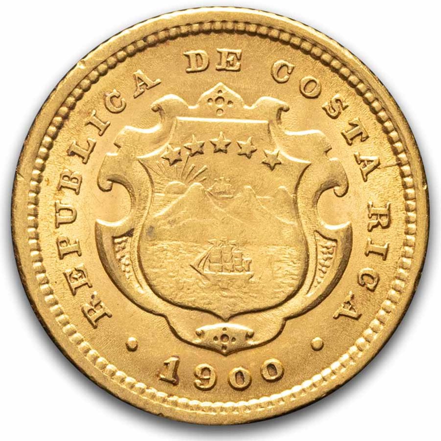 Buy Costa Rica Gold 2 Colones Avg Circ (Random) | APMEX