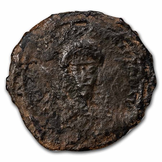Crusader States Antioch AE Follis (1098-1287) VF Crusader States Antioch AE Follis (1098-1287) VF