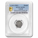 Crusader States Antioch AR Denir Boh. III 1163-1201 AD AU-55 PCGS Crusader States Antioch AR Denir Boh. III 1163-1201 AD AU-55 PCGS