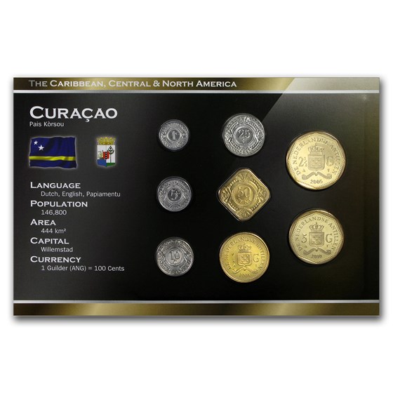 Curacao 1 Cent - 5 Gulden 8-Coin Set BU Curacao 1 Cent - 5 Gulden 8-Coin Set BU