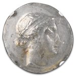 Cyme Aeolis AR Tetradrachm (2nd cent BC) Ch VF NGC (3/3, Notated)
