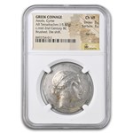 Cyme Aeolis AR Tetradrachm (2nd cent BC) Ch VF NGC (3/3, Notated)