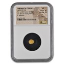 Cyrenaica Cyrene Gold 1/10th Stater (435-331) VF NGC (4/2)