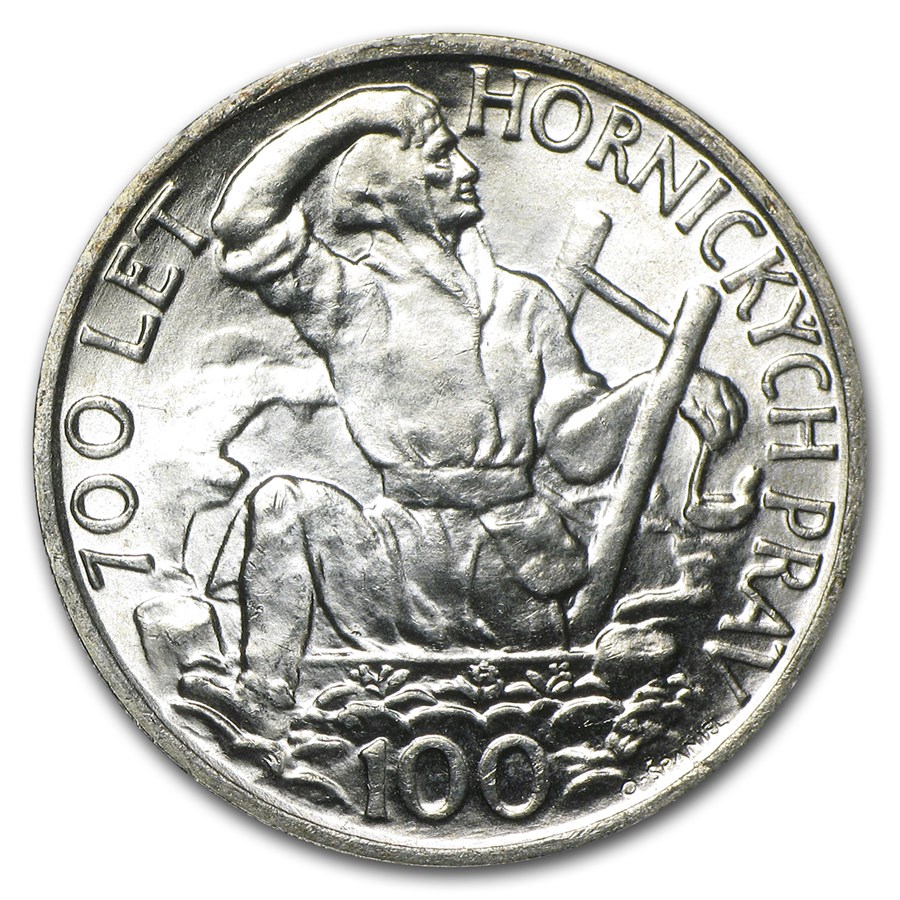 Czechoslovakia Silver 100 Korun BU (Random Date)