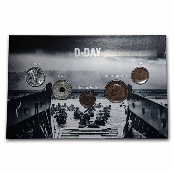 D-Day Coins from Around the World 5-Coin Set D-Day Coins from Around the World 5-Coin Set