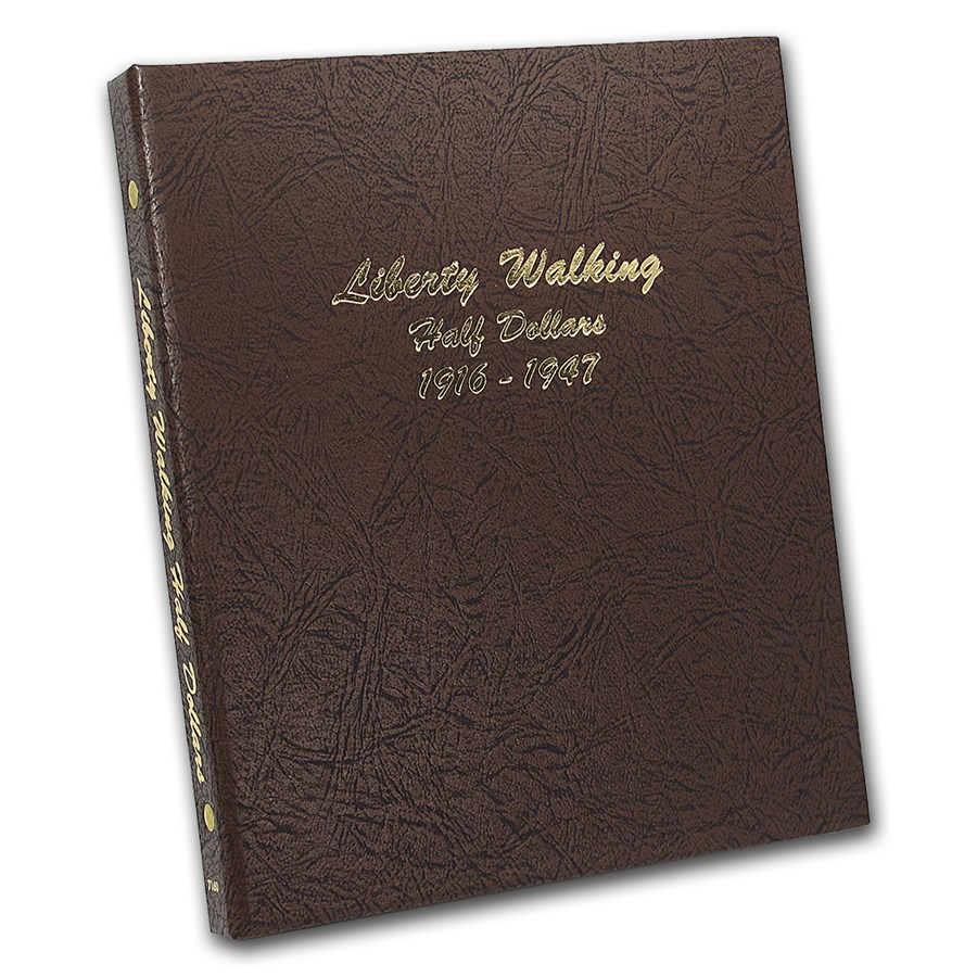 Dansco Album #7160 - Liberty Walking Half Dollars 1916-1947