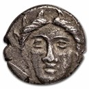 Danubian District Apollonia Pontica AR Diobol (late 4th c. BC) VF