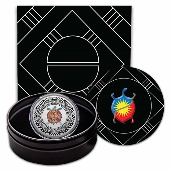 Delaware Nation 1 oz Silver Colorized Proof (w/ Box & COA) Delaware Nation 1 oz Silver Colorized Proof (w/ Box & COA)