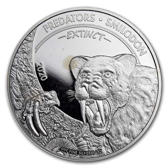 Dem. Republic of Congo 1 oz Silver Predators (Random, Abrasions) Dem. Republic of Congo 1 oz Silver Predators (Random, Abrasions)