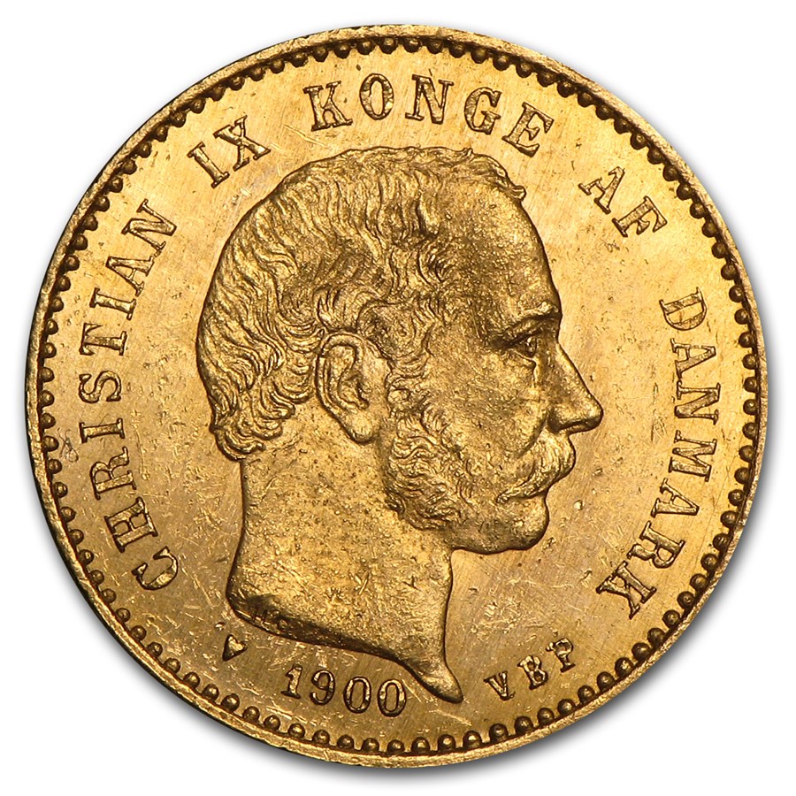 Denmark Gold 10 Kroner AU (1872-1917)