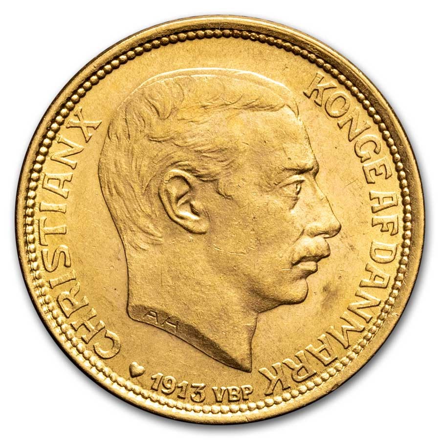 Denmark Gold 10 Kroner (Random) Avg Circ