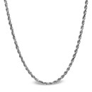 Diamond Cut Rope Sterling Silver Necklace - 18 in.