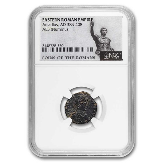 Eastern Roman AE Nummus Arcadius (383-408 AD) NGC (Random Coin) Eastern Roman AE Nummus Arcadius (383-408 AD) NGC (Random Coin)
