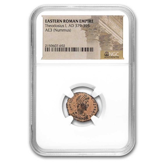 Eastern Roman AE Nummus Theodosius (379-395 AD) NGC (Random Coin) Eastern Roman AE Nummus Theodosius (379-395 AD) NGC (Random Coin)