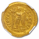 Eastern Roman Empire Gold Solidus Marcian (450-457 AD) XF NGC 3/2