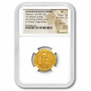 Eastern Roman Empire Gold Solidus Marcian (450-457 AD) XF NGC 3/2