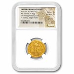 Eastern Roman Empire Gold Solidus Marcian (450-457 AD) XF NGC 3/2
