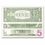 Educational Series Set on Modern Legal Tender $1, $2, and $5