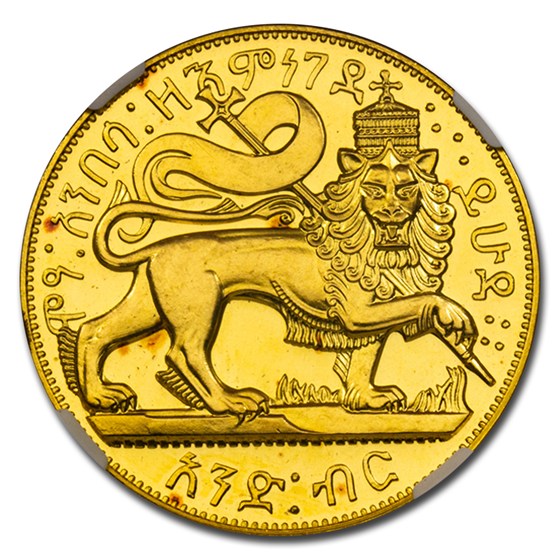 Buy EE1889 (1897) Ethiopia Gold Fantasy Talari Menelik II PF-64 NGC | APMEX