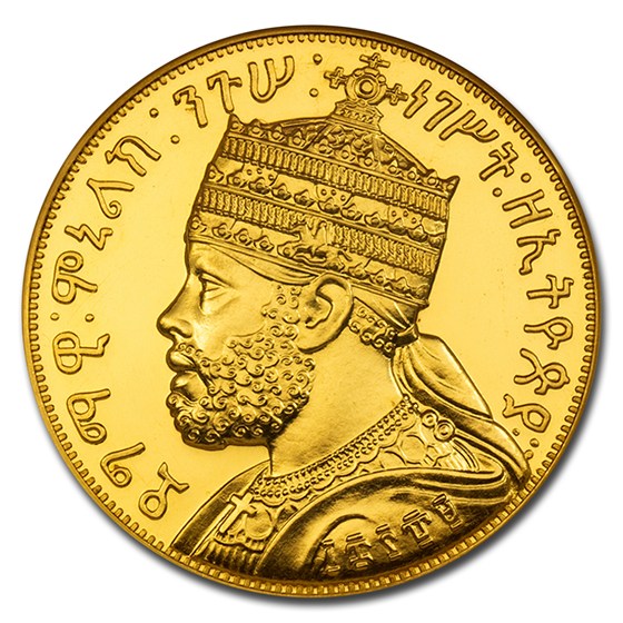 Buy EE1889 (1897) Ethiopia Gold Fantasy Talari Menelik II PF-68 NGC | APMEX