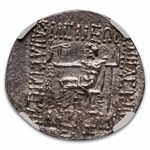 Elymais AR Tetradrachm Kamnaskires III/Ananze 82-72 BC AU NGC 4/2