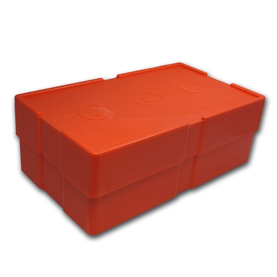 Empty 500-Coin 1 oz Silver Maple Leaf Monster Box (Vintage, Red)