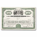 Erie Railroad Company Stock Certificate (Green)