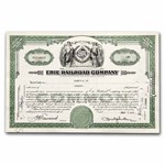 Erie Railroad Company Stock Certificate (Green)