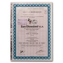 Euro Disneyland S.C.A. Stock Certificate