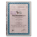 Euro Disneyland S.C.A. Stock Certificate