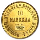 Finland Gold 10 Markkaa (Random) Avg Circ