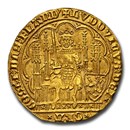 Flanders Gold Chaise d'Or Louis II de Mâle (1346-1384) MS-64 NGC