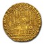Flanders Gold Chaise d'Or Louis II de Mâle (1346-1384) MS-64 NGC