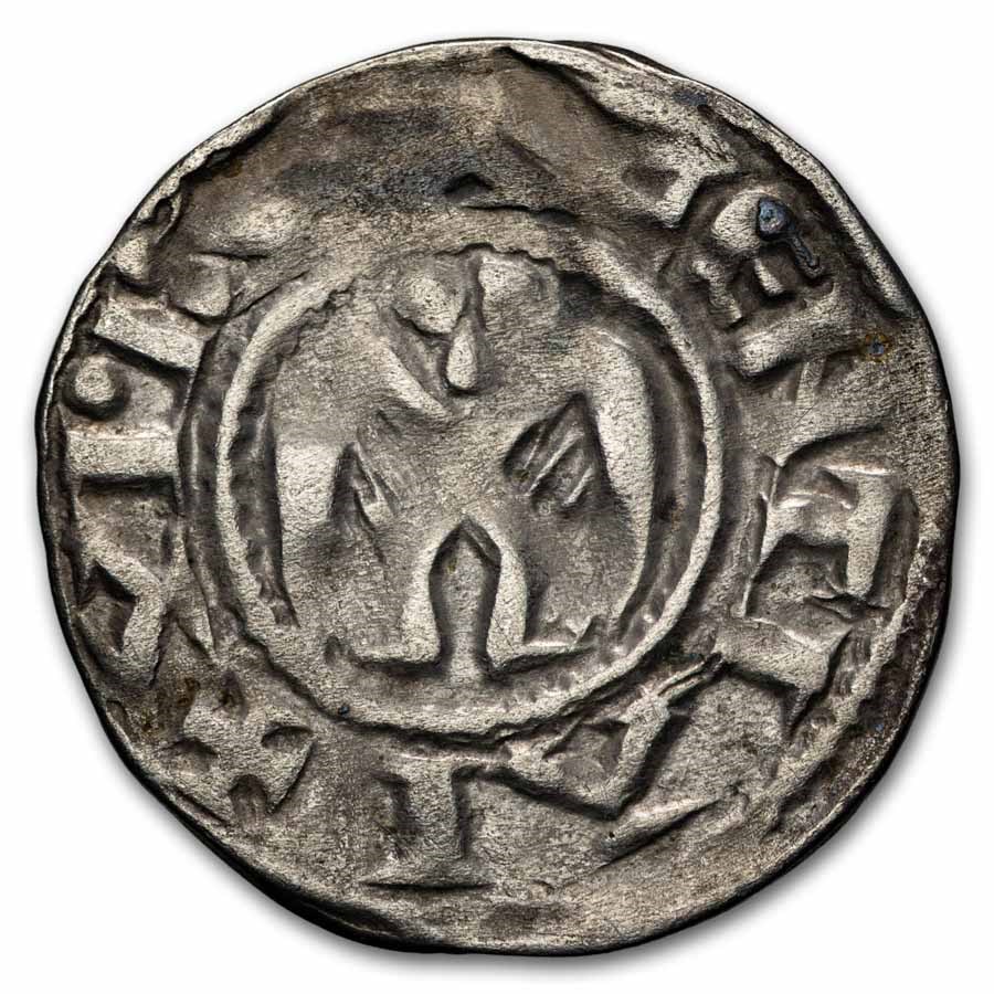France Bishops of Valance AR Denier (1157-1276 AD)