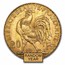 France Gold 20 Francs French Rooster Coin (1899-1914) AU