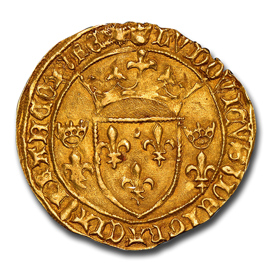 France Gold Ecu d'Or a la Couronne (1461-1483 AD) MS-65 NGC France Gold Ecu d'Or a la Couronne (1461-1483 AD) MS-65 NGC