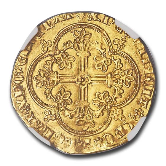 Buy France Gold Franc a Cheval Charles V (1364-1380 AD) MS-62 NGC