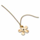 G.R.A.S. by Holy Land Mint 14K Gold Big Flower Necklace w Diamond