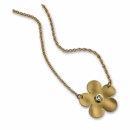 G.R.A.S. by The Holy Land Mint 14K Gold Flower Necklace w Diamond