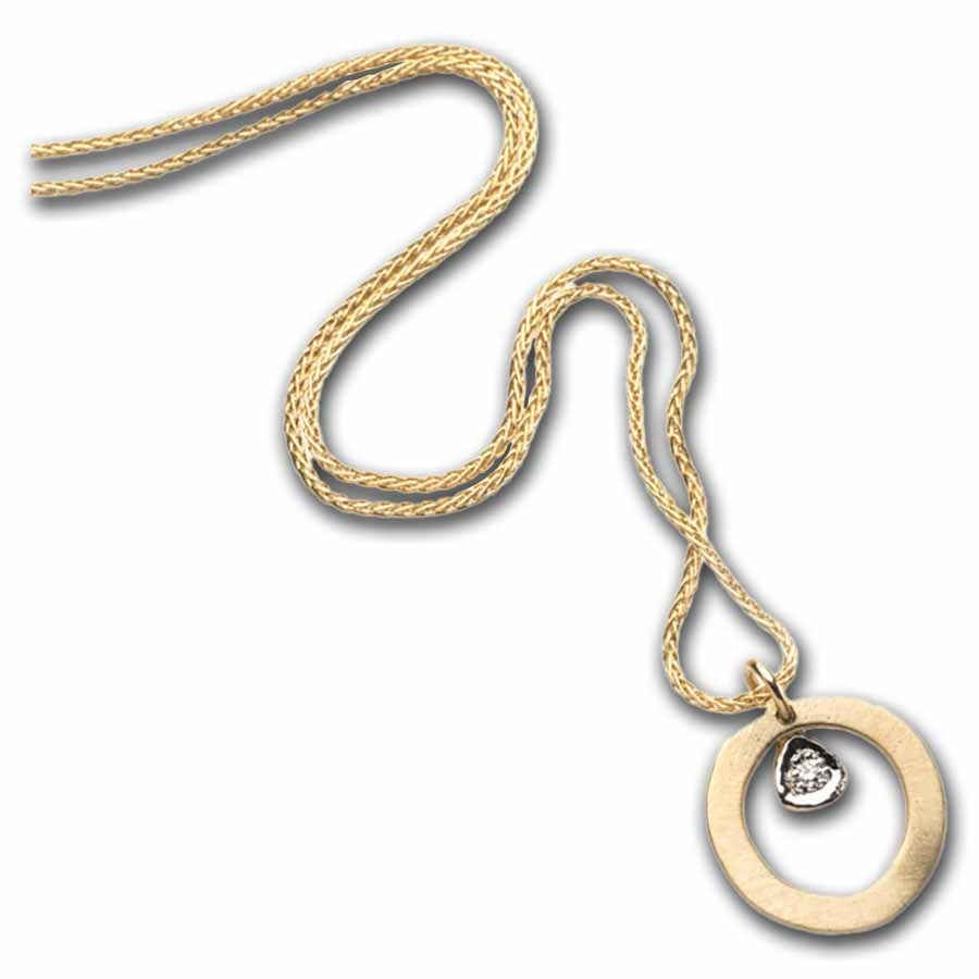G.R.A.S. by The Holy Land Mint 14K Gold Necklace with Diamond